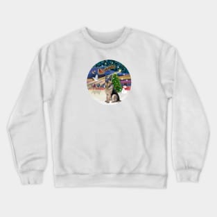 "Christmas Magic" with a German Shepherd Crewneck Sweatshirt